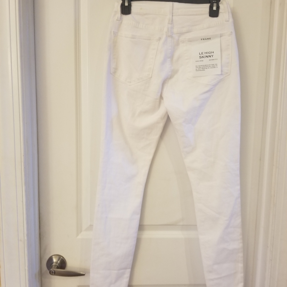 Frame Le High Skinny in Blanc  Size 27 - Picture 4 of 7